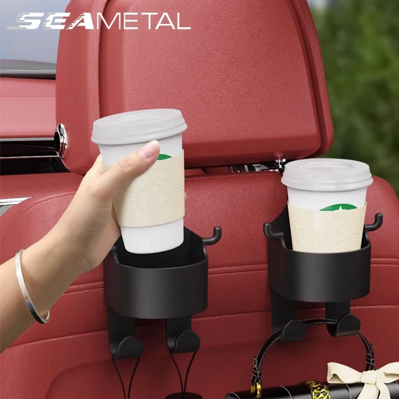 SEAMETAL Car Seat Back Hanging Box Interior Seat Headrest Drink Holder Auto Back Seat Holder Cup Bracket Umbrella Accessories