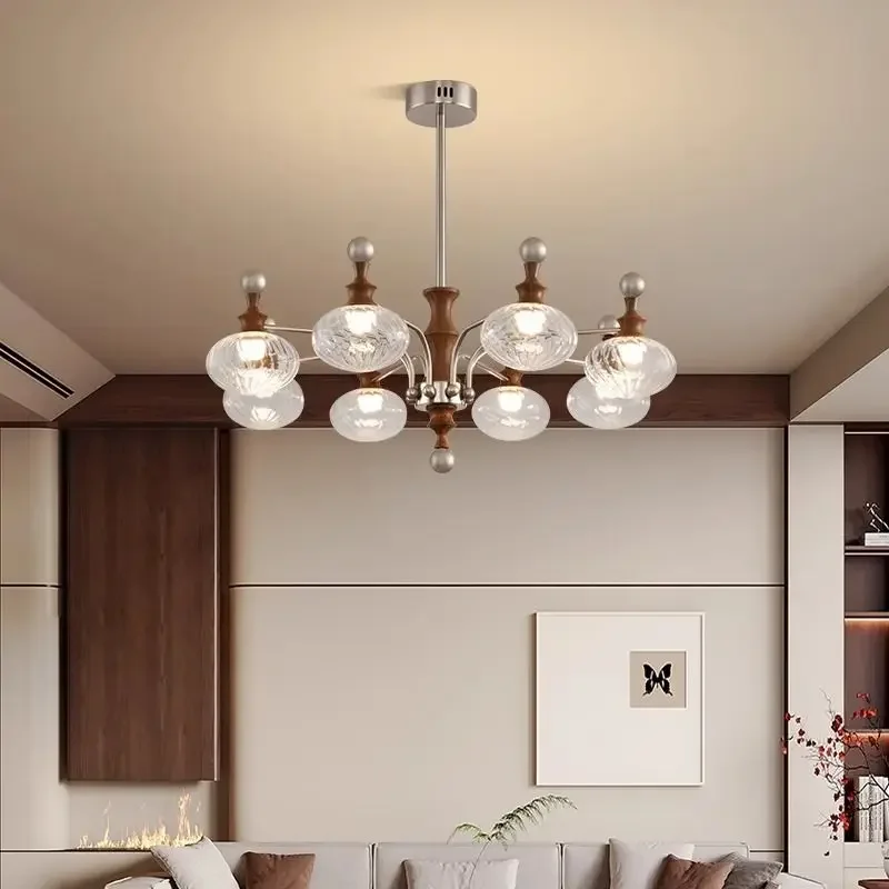 Retro medieval style, eye protection creative chandelier hall, main lamp personality