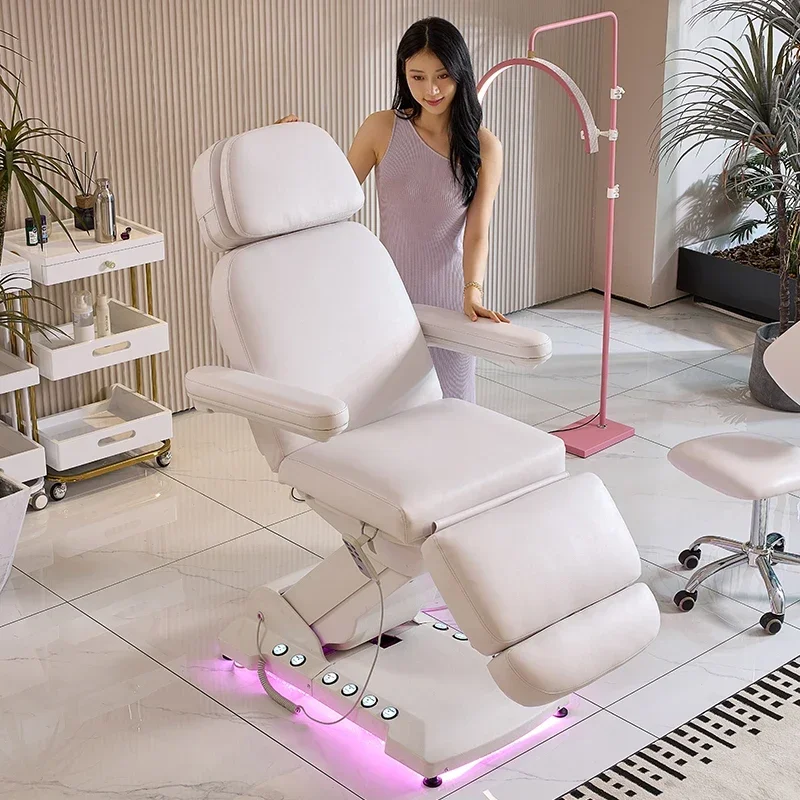 High-grade electric lifting beauty bed with foot control integrated micro plastic surgery bed beauty salon special automatic