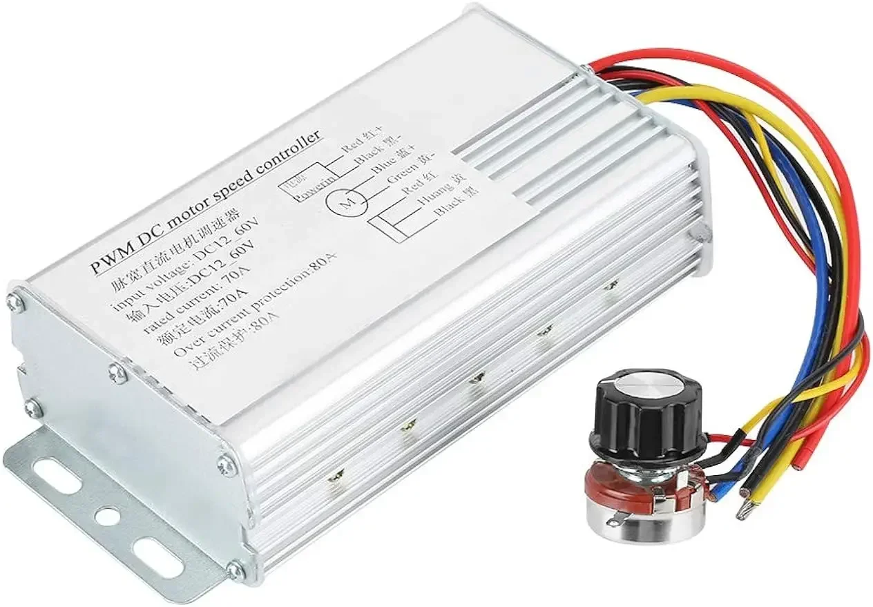 

10V-60V 70A DC PWM Motor Speed Controller 4000w 12V 24V 36V 48V High Power Metal Speed Adjustable Driver Control Switch