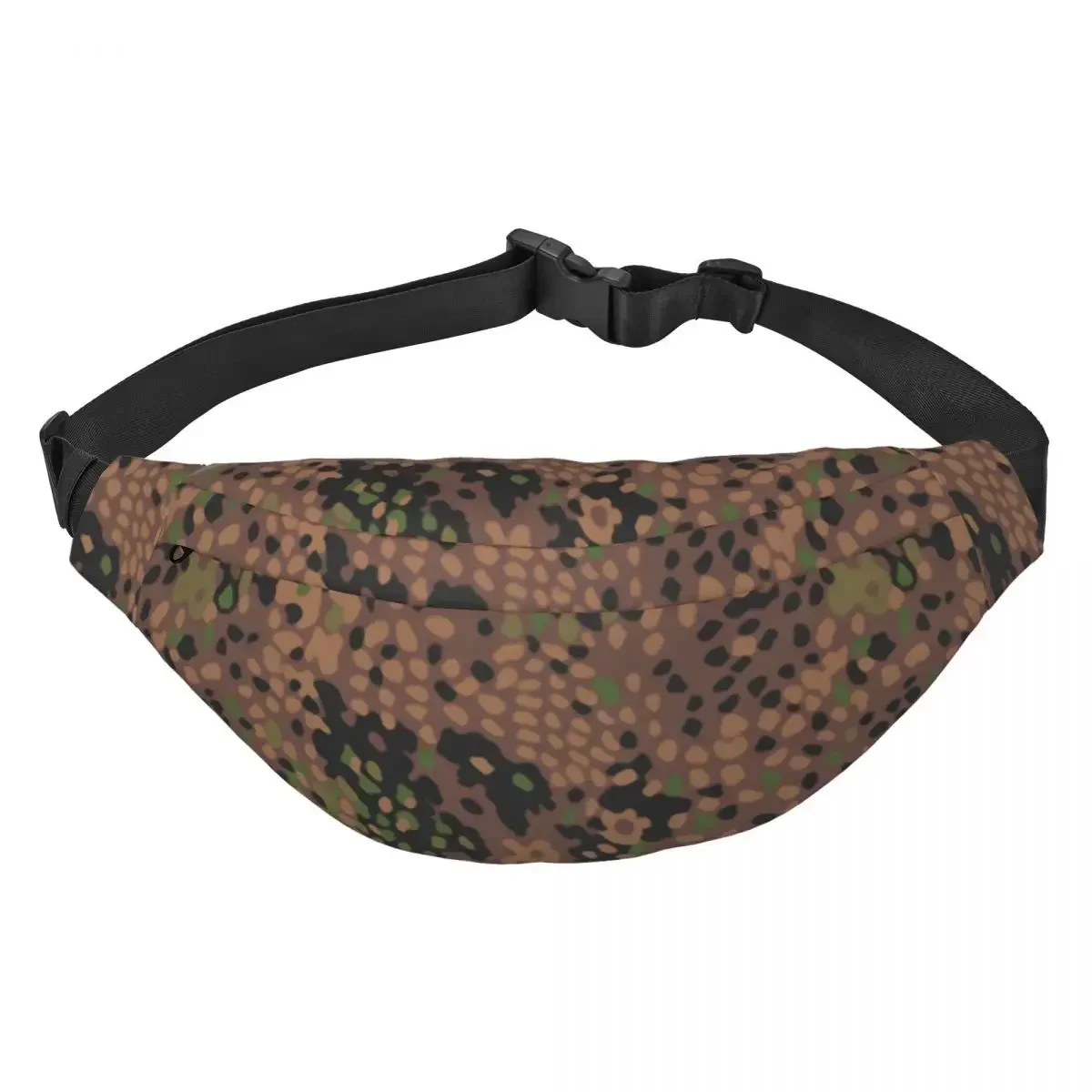 Pea Dot  Camo Fanny Pack  Army Tactical Camouflage Sling Crossbody Waist Bag for Travel Hiking Phone Money Pouch