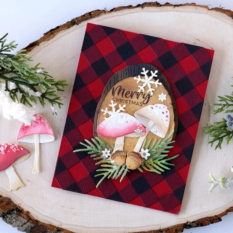 الفطر الديكور المعادن قطع يموت الإستنسل DIY بها بنفسك سكرابوكينغ ورقة/بطاقات الصور النقش يموت #5