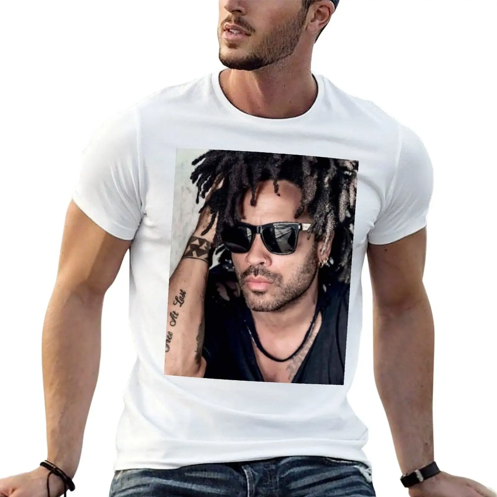 lenny kravitz art T-Shirt t shirts for man graphic vintage man t shirt graphic man t shirts for men casual T-shirt