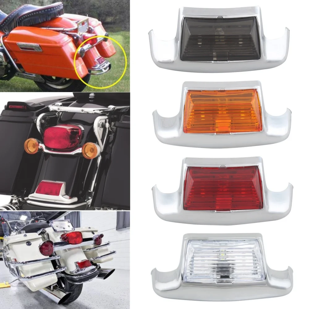 Motorcycle Rear Fender Tip Light Lamp Edge LED For Harley Touring Road King Electra Glide Classic Softail Heritage FLSTC FLHR
