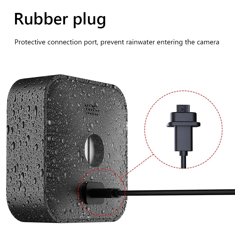 لوحة طاقة شمسية 4 وات شاحن بطارية شمسية مقاوم للماء USB صغير مع قابس مطاطي لكاميرا Blink XT/XT2/الجيل الثالث)