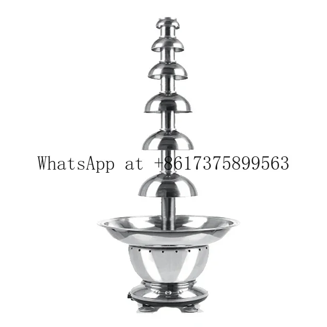 Original Design Full Stainless Steel Large 6 Tiers Commercial Chocolate Fountain Machine