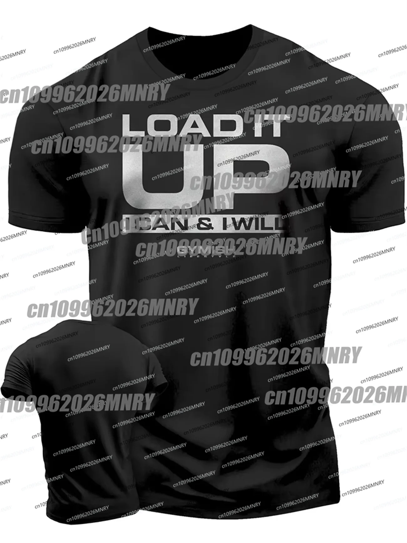 Summer New Adrenaline Power Workout Gym Men's Breathable Round Neck T-Shirt High-Quality Letter Printed Casual Top