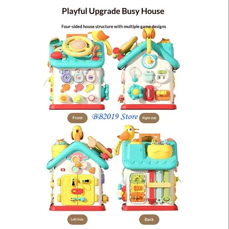 

Q0KB Musical Sound Toy Busy House Including Animal Noises for Auditory Growth