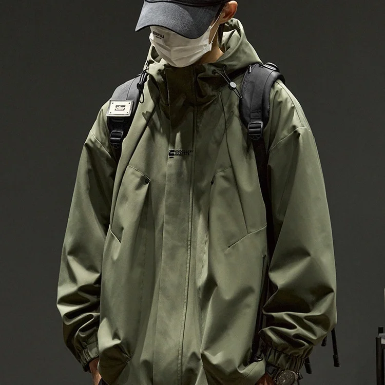 

Новинка 2024, мужская весенне-осенняя модная рабочая одежда, приталенная ткань из смеси полиэстера, молодежная длинная вилка с воротником-стойкой