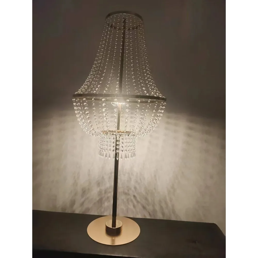 Goldener Metall-Blumenständer 126cm, batteriebetrieben, kabellos, für Hochzeits- und Party-Tischdekorationen, 5 Stück/10 Stück – Detail 4