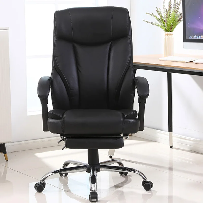 Leather Relax Office Chair Support Adjustable Modern Designer Ergonomic Chair Comfy Rolling Room Silla Oficina Office Furniture