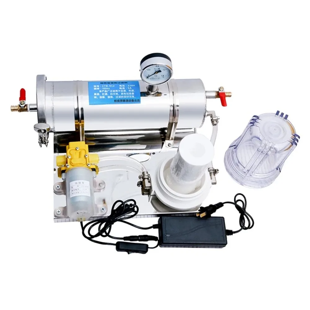 AC 100-240 V Automatic Wine Aging Filter hine Stainless Steel Liquor Filtering Equipment Home Brewing Purifier