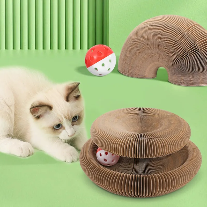 Organ Katzen-Kratzbrett mit Glocke, faltbar, für Krallenpflege, verdicktes Katzen-Klettergerüst, interaktives Spielzeug