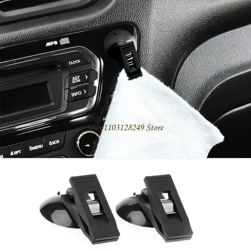 N5KD 1 Pair Universal Car Windshield Parking Card Ticket Holder Clip for w/