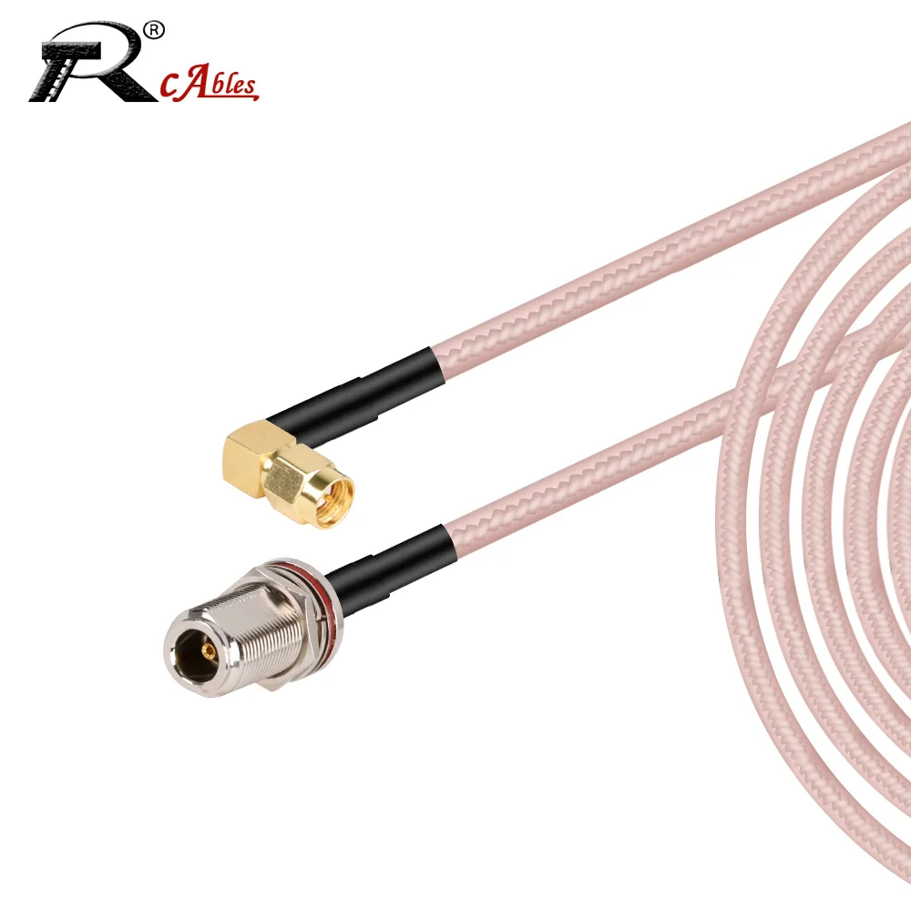 

SMA Male Right Angle 90 to 23mm Waterproof N Female Bulkhead Nut Pigtail Adapter RF Coaxial RG316 Cable Extension Antenna