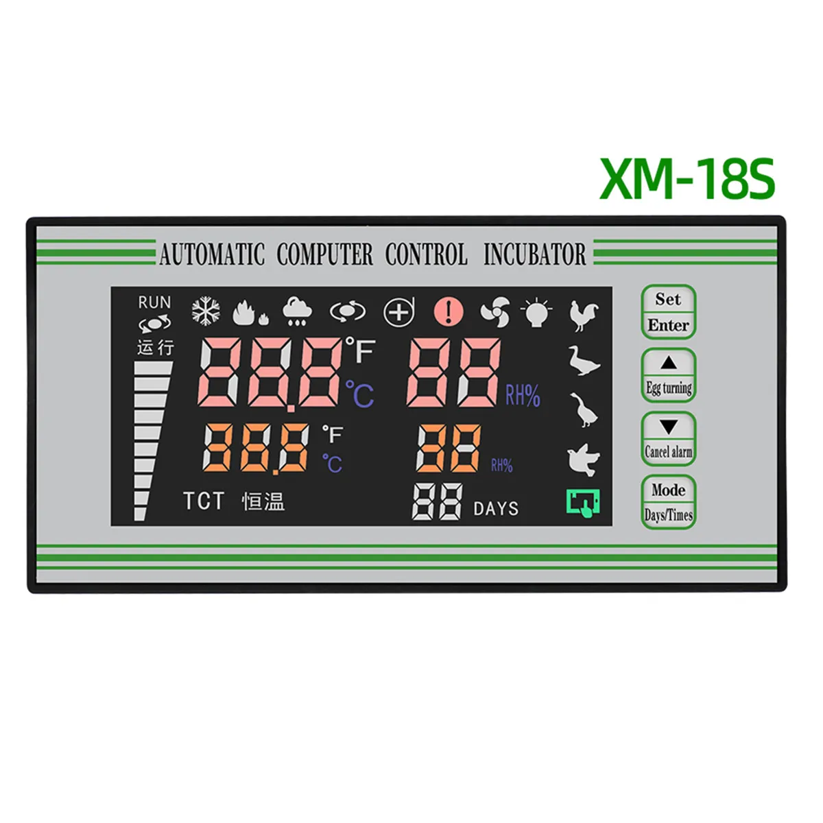 Xm-18s Auto- Incubator Controller Probe Thermostat Humidity Multifunction Egg Incubator Control System For Farm Chicken Supplies