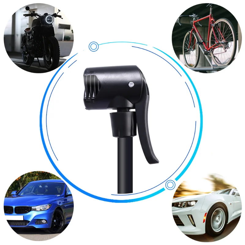 2in1 Car Tire Inflator Hose Inflatable Air Pump Extension Tube Adapter Twist Tyre Connection Deflate Air Chuck for Bike Motor