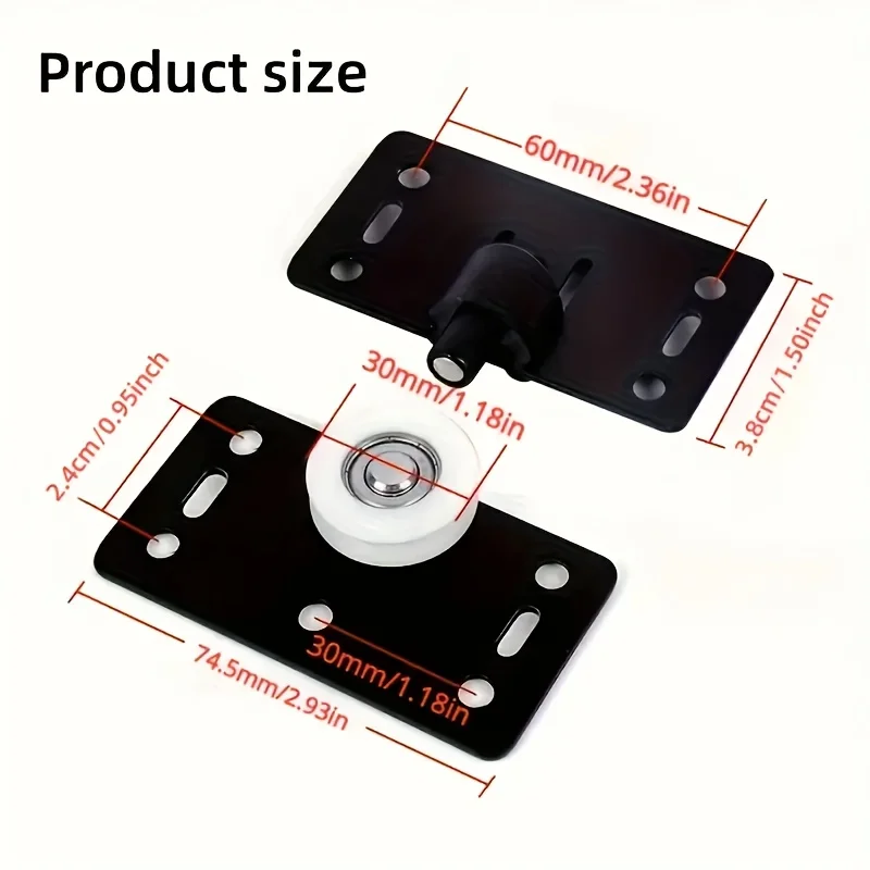 2Sets Sliding Closet Door Roller,Wardrobe Pulley,Cupboard Casters,Sliding Wheel,Thicken Furniture Runners,Roller Hardware