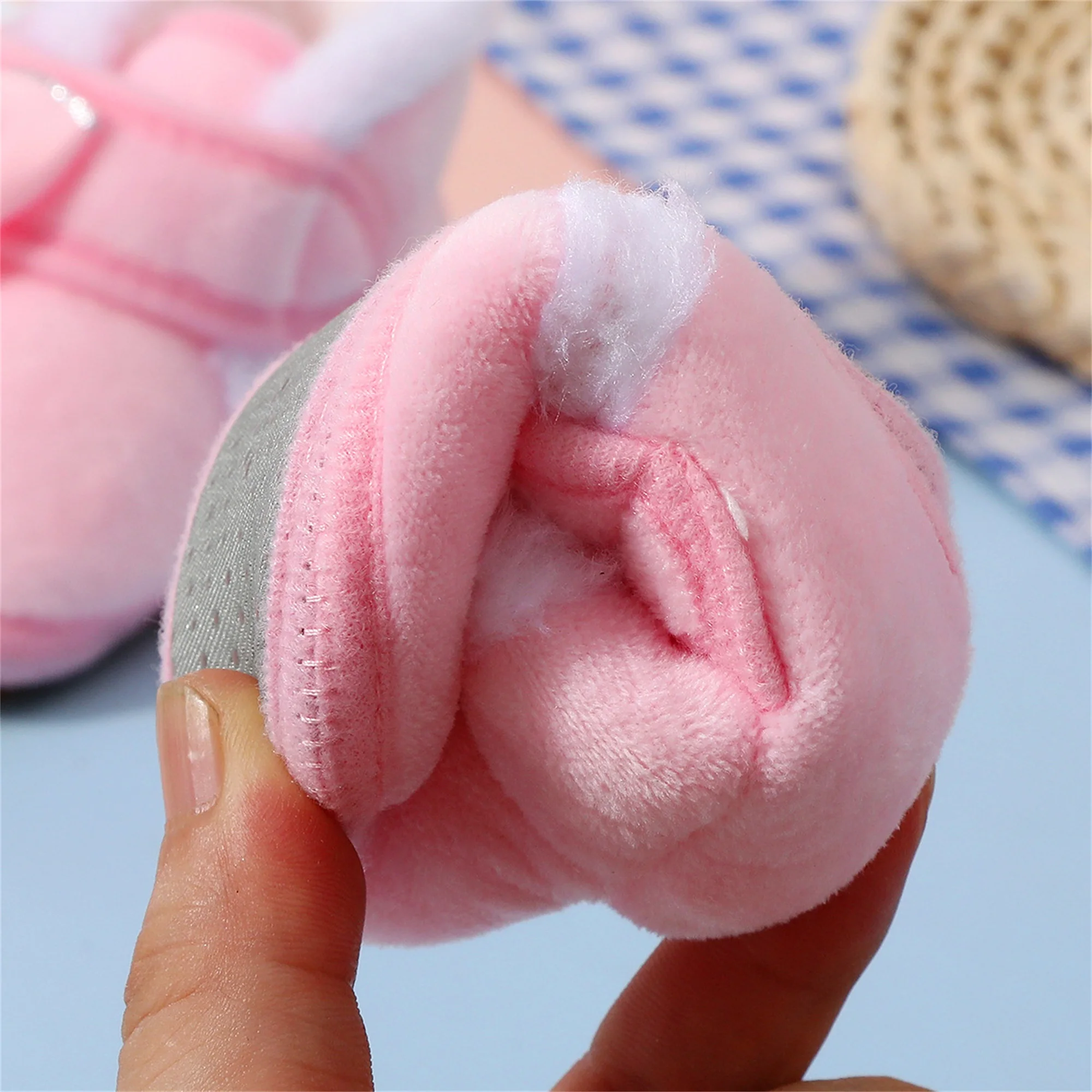 

Baby Girl Autumn Winter Booties Cute Bow Decor Non-Slip Soft Sole Adorable Velvet Surface Shoes
