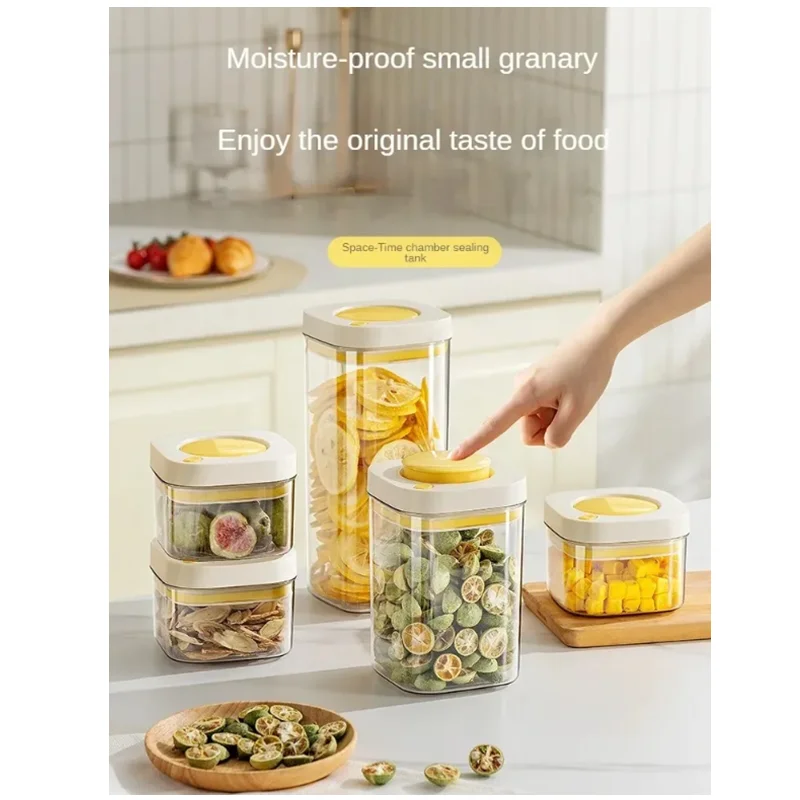 

Coffee Vacuum Canister 1800ML Capacity Plastic Wide Mouth Bean Food Storage Seal Container Airtight Tank Jars for Kitchen