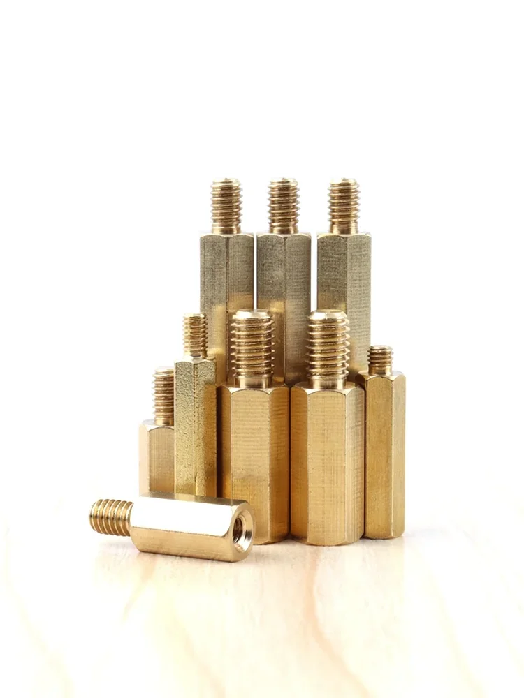 500pcs/lot M2*3+3-M2*35+3MM Hex Brass Female Male Motherboard Standoff Copper Spacer Screw Diameter of Opposite Side 3MM