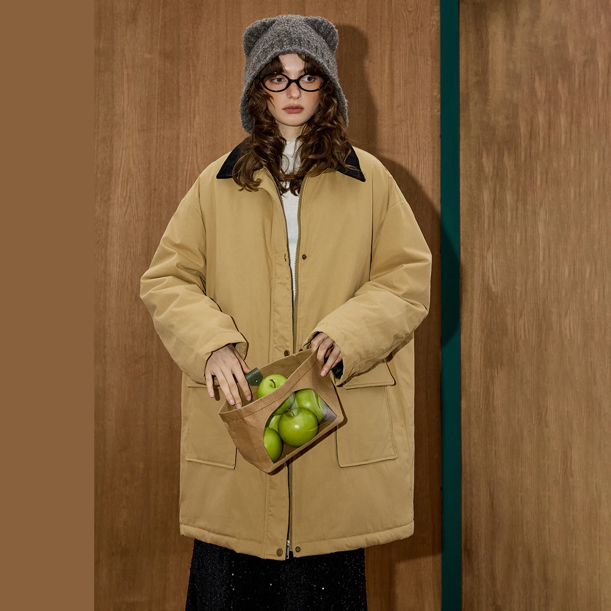 2025 الشتاء المرأة 90% أسفل ملء معطف طويل سترة منفوخة نمط المتضخم مبطن مقنعين ملابس خارجية ريترو شيك سترة دافئة