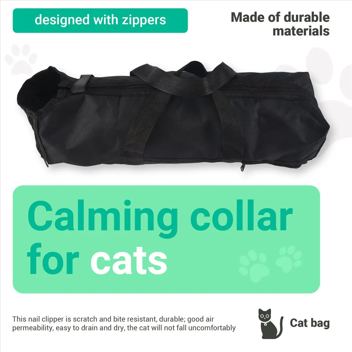 Just- Pet Supply Cat Grooming Bag - Cat Restraint Bag, Cat Grooming Accessory