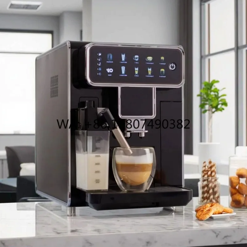 Bean to Cup Fully Automatic Coffee Machine Smart Espresso Maker with Grinder Milk Tank for Home Kitchen Coffee Bar