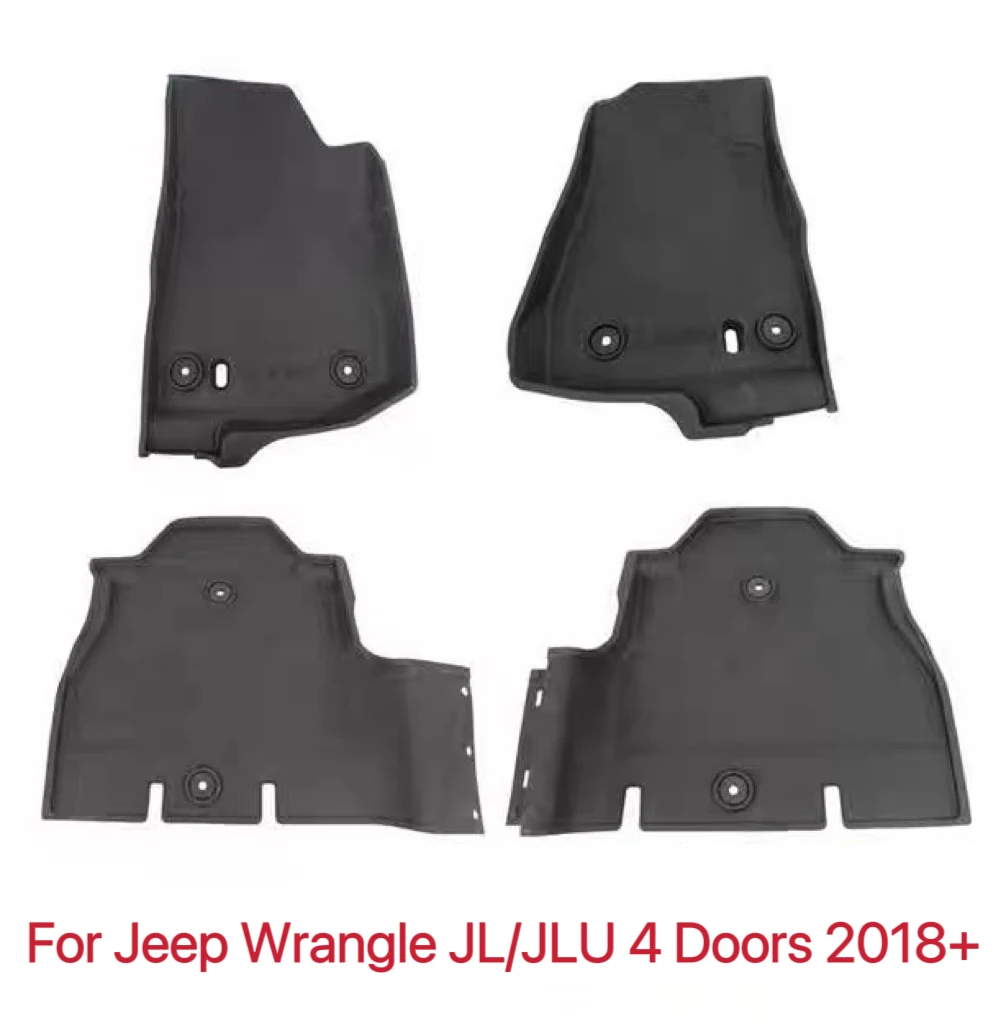 

Car Floor Mats All Weather Durable Floor Liners For Jeep Wrangler JL/JLU 4 Doors 2018+