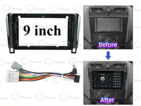 Ownice Car Radio Fascia for Nissan Serena 4 C26 2010 - 2016 9 Inch Stereo Panel Wiring Harness Power Cable Adapter Connector