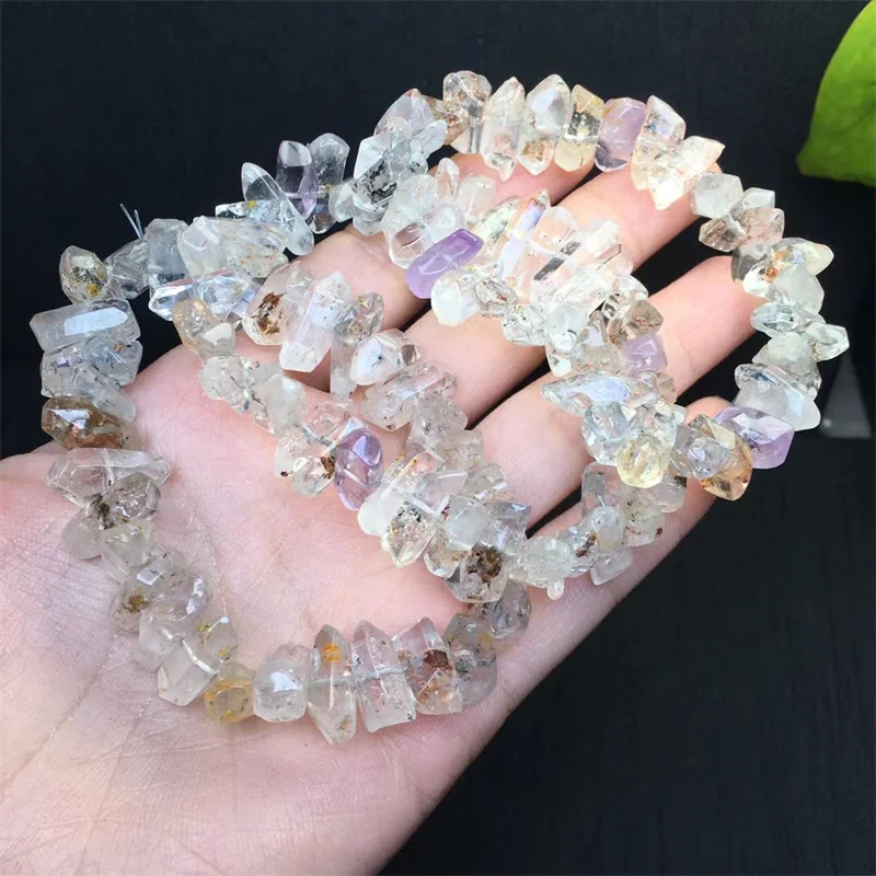 Natural Freeform Herkimer Diamond Bracelet Gemstone Crystal Reiki Healing Fengshui Gemstone Bracelet Jewelry Gift 1PCS