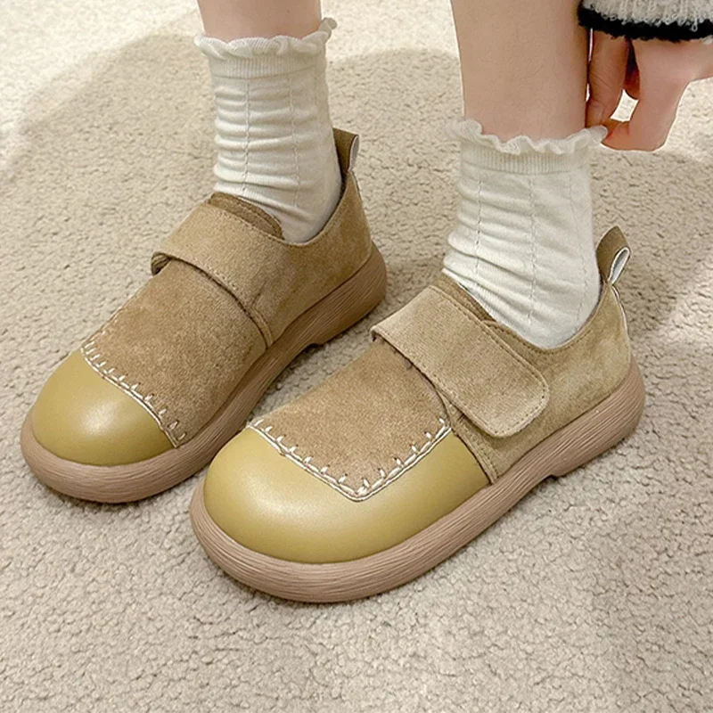 

Elegant Women Ankle Boots Flats Loafers Casual Marie Janes Shoes 2025 Fashion Short Plush Woman Winter Boots Sport Botas Mujer