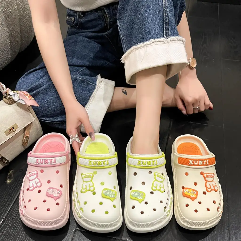 Women Home Slippers Lightweight Clogs Women Sandals Charms DIY Summer Shoes For Women