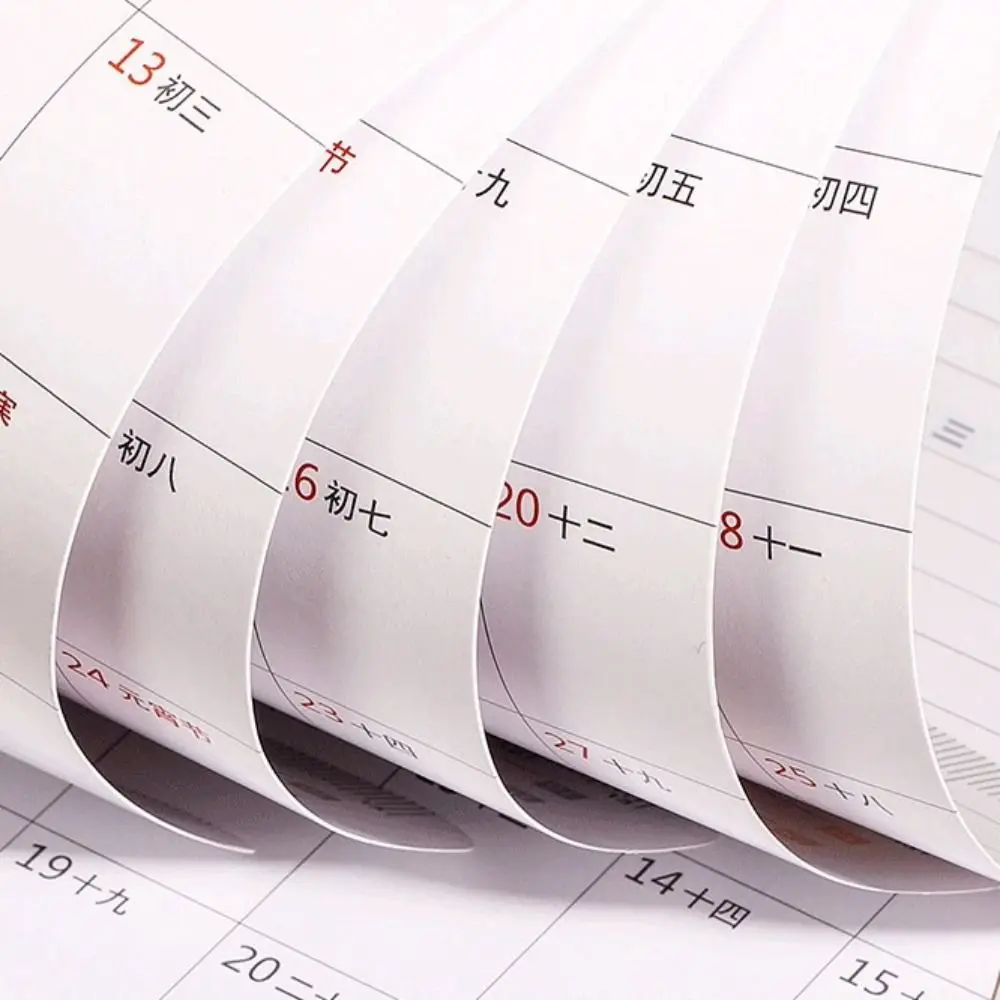 Practical Wood 2027 Desk Calendar Multifunctional Creative Pen Holder Calendar Pen Holder 2027 Calendar Organizer Home Office