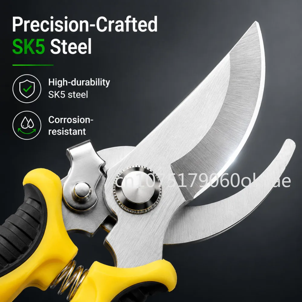 SK5 Garden Pruning Shears Heavy Duty Tree Branch Cutter for Gardening Bonsai Fruit Picking Adjustable Opening Pruner