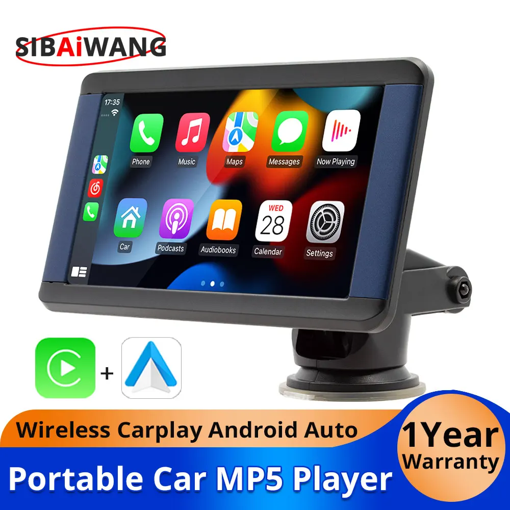 

IPS 7Inch Car Touchscree Universal Portable Car Radio MP5 Multimedia Video Player for Car Screen Wireless Carplay Android Auto