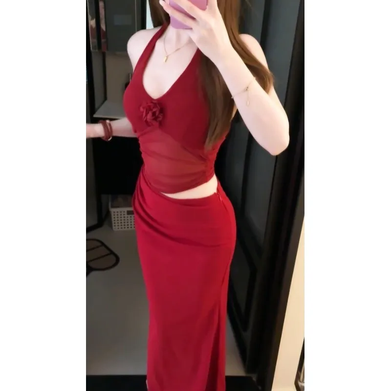 Sukienki Bez Rękawów Damskie Quinceanera Czarne Letnie Haftowane Ręcznie Marszczone Z Efektem Marszczenia Smocking Dopasowane Wyszczuplające Piknikowe Biurowe