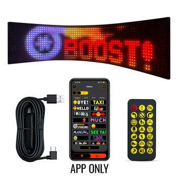 Scrolling bright advertising LED signs [20x64 high refresh rate display], programmable party festival Led car sign