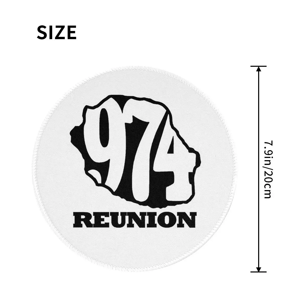 Reunion Island Flag Round Mouse Pad Computer Keyboard Mouse Mat Gaming PC Desk Mat Office Table Mats