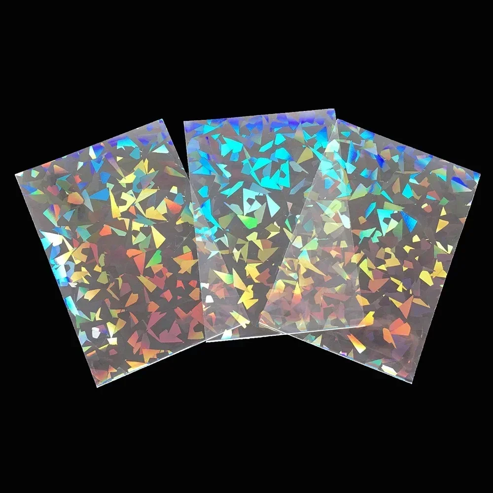 50Pcs Set Card Bags Laser Color Cards Sleeves Protector id Card Holder Foil Transparent Clear Kpop Photo Card Covers Cards Case