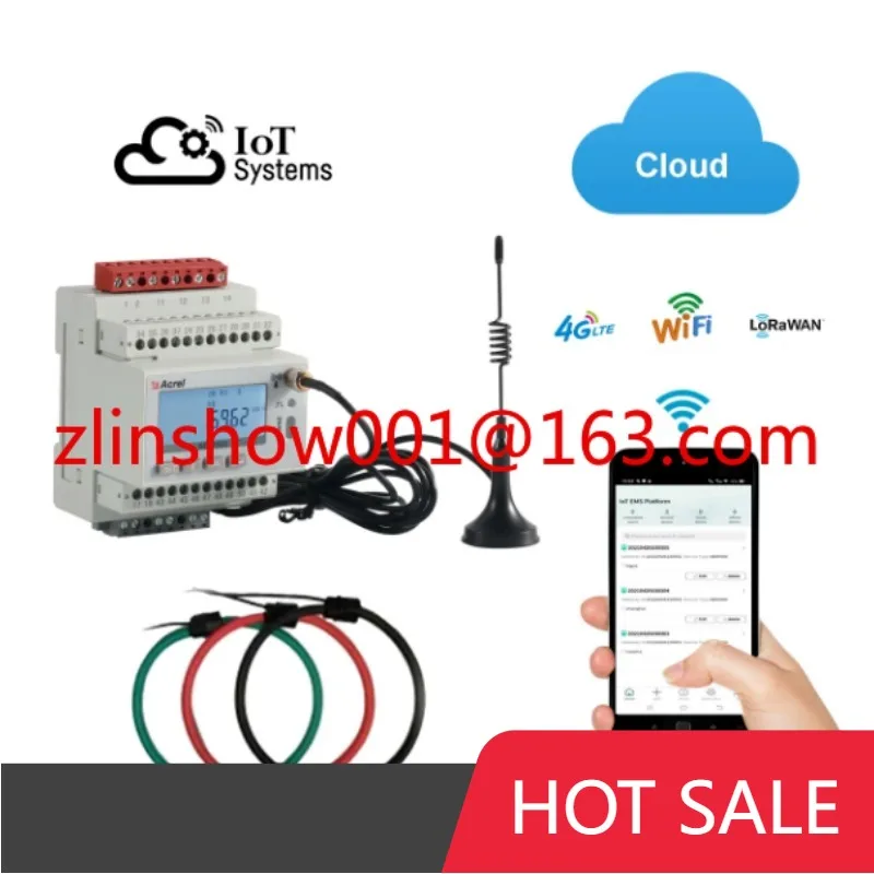 

ADW300-4ghw 3-фазный 400A L-L 4G LTE счетчик энергии на базе IOT с облачным приложением для проверки данных