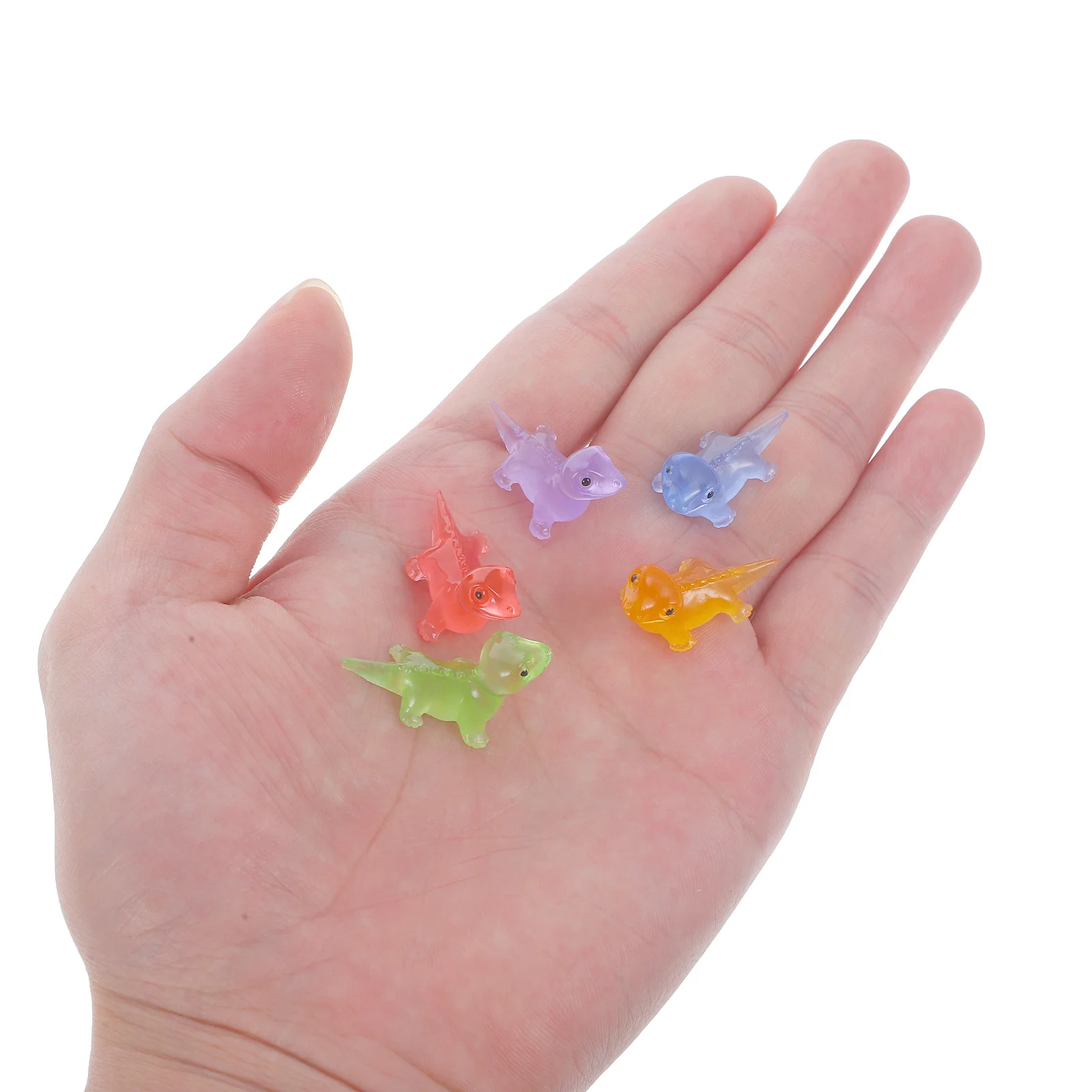 36 قطعة متوهجة في الظلام سحلية صغيرة الراتنج الحرفية ديكور خفيف الوزن لحديقة السيارة مكتب المنزل مكتب المشهد ديكو