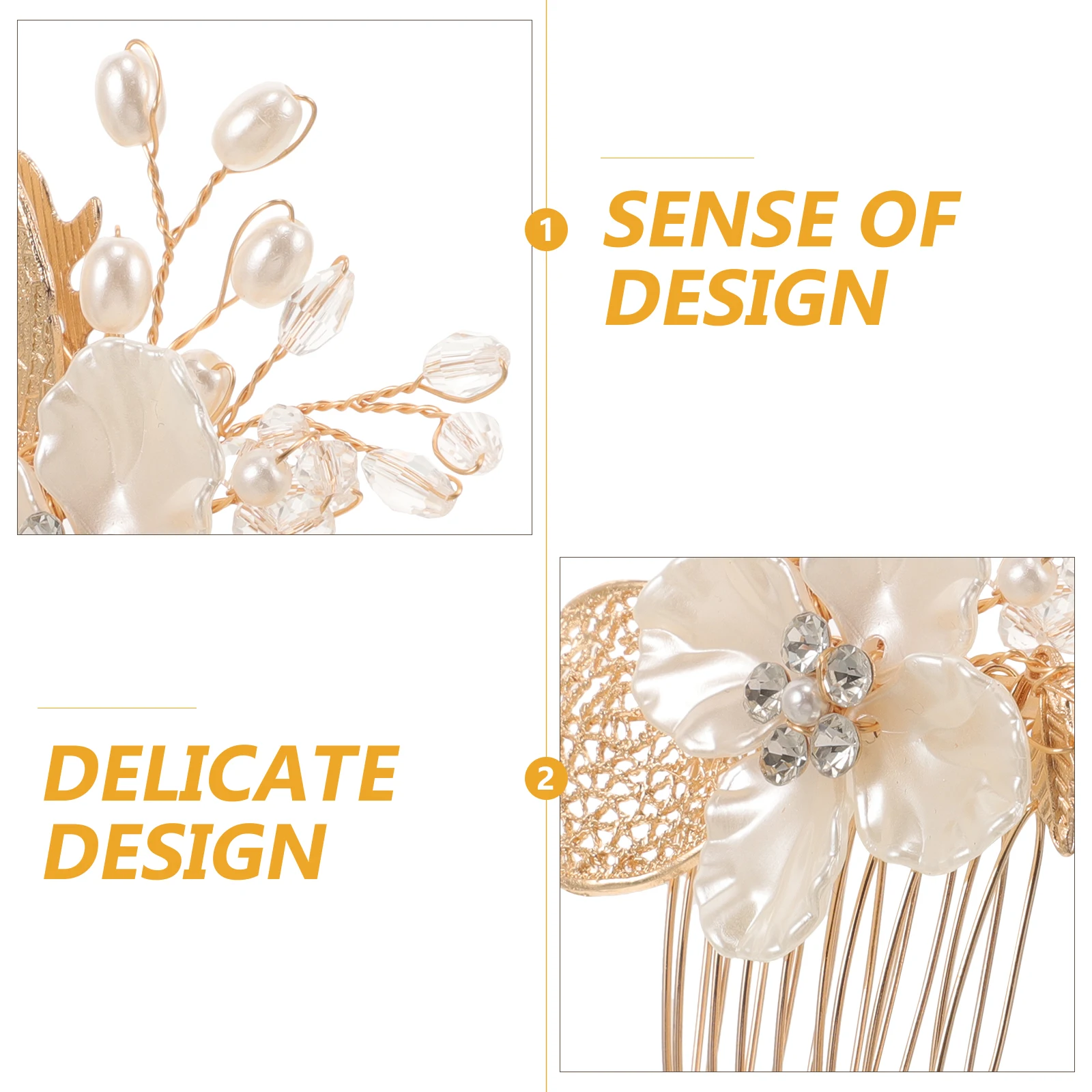 

Gold Leaf Hair Comb Clips for Bride Women Accessories Side Combs Vintage Metal Hairpins Decorative Bridal Hairstyle Durable