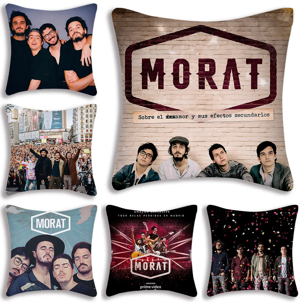 

Band M-Morat Pillow Covers Cartoon Sofa Decorative Home Double-sided Printing Short Plush Cute Cushion Cover