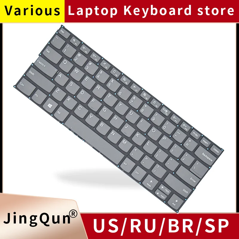 

Бразильская русско-испанская клавиатура с подсветкой для Lenovo Yoga 530-14 ARR 14IKB C740-14 C640-13IML C340-14 с подсветкой PD4SB NSK-BWFBC
