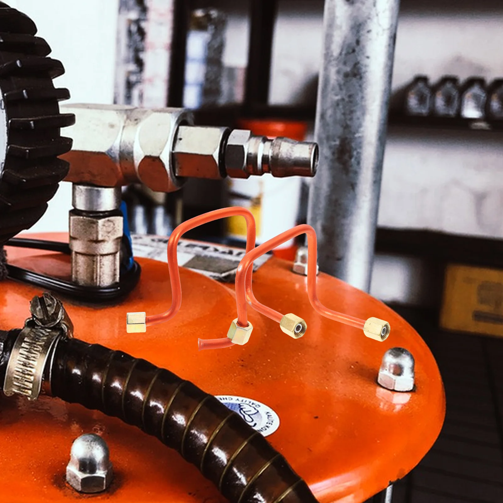 

2pcs Compressor Tube Aluminum Replacement Pneumatic Air Pump Hose High Efficiency Durable For Workshop Lab Industrial Use Air