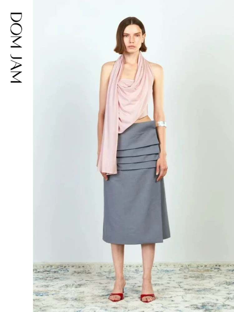 

Pink iny Sequin Knitted Fabric Hanging Ne Sa Bal Top Women's Summer T-irt Straight Cut Pure Color No Sve