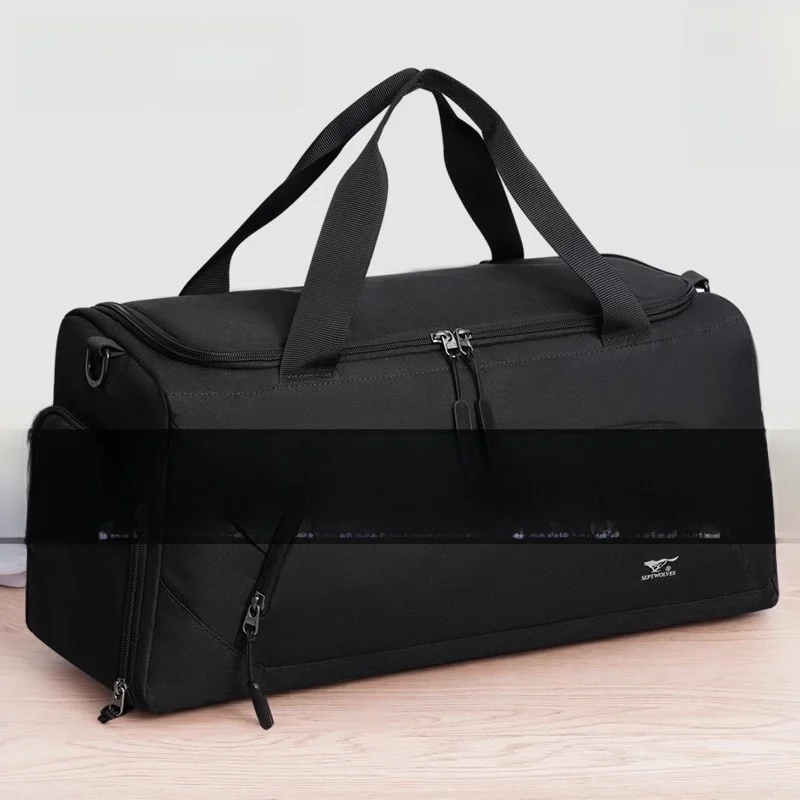 septwolves-men's-travel-bag-fitness-bag-handheld-large-capacity-outing-luggage-bag-sport-style-oxford-cloth-foldable-shoulder