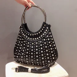 Borse A tracolla con strass per donna borse A tracolla di lusso in pelle PU borse da donna nuove borse Tote Bag con manico superiore Sac A Main