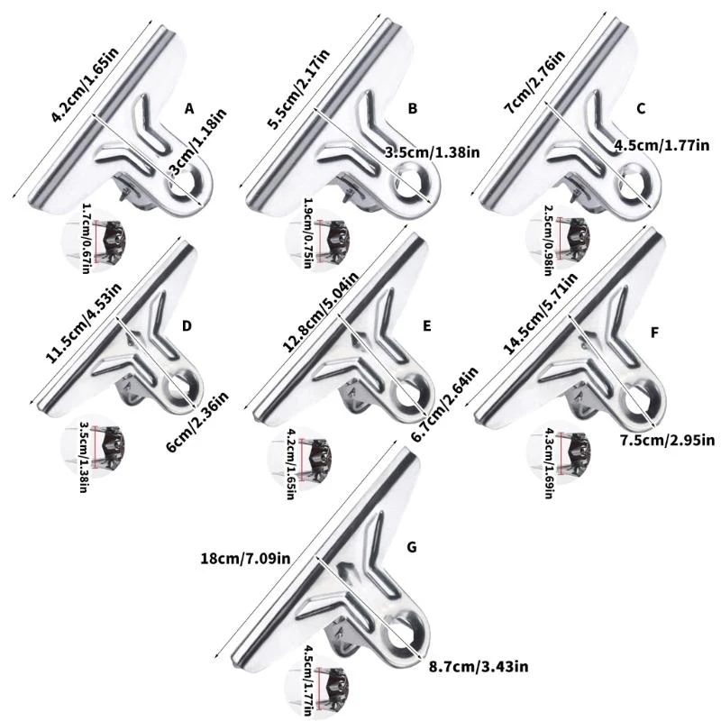 10 PCs Bindemittel Clips Quittungsclips Große Clips Paper Clips Schulmaterial